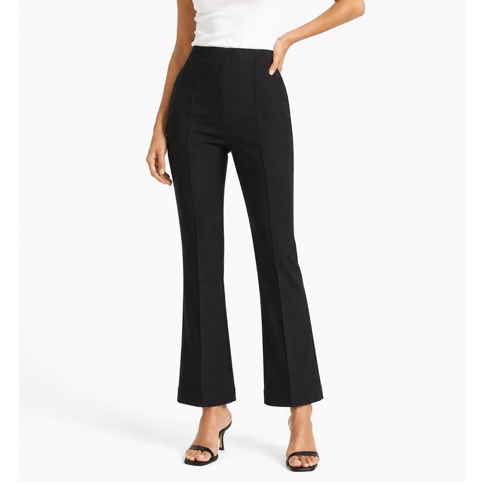 HM Womens Black High Waist Kick Flare Ankle Pants Size 12 New NWT